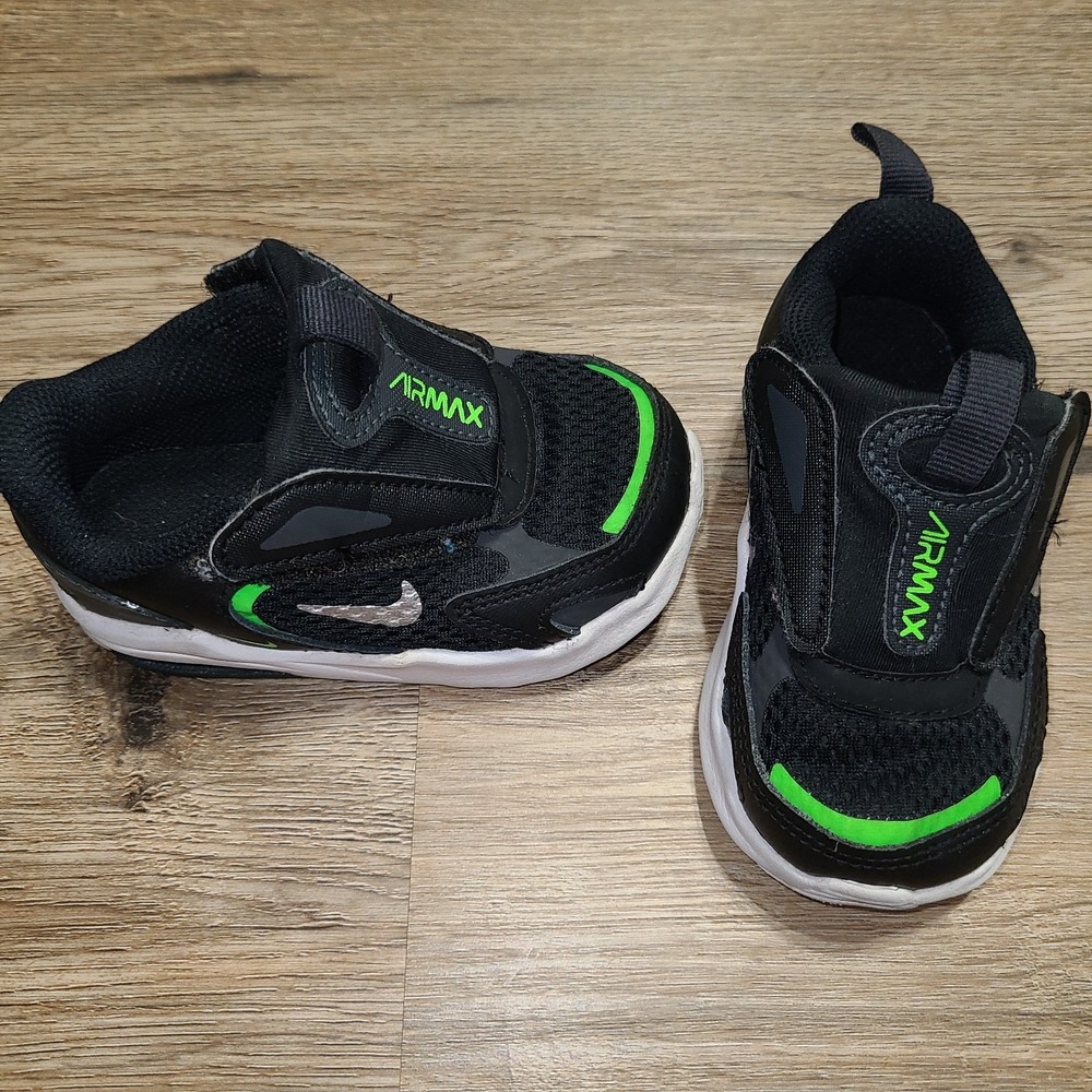Nike Air baby toddler 5C Shoes Sneakers Black/ Green